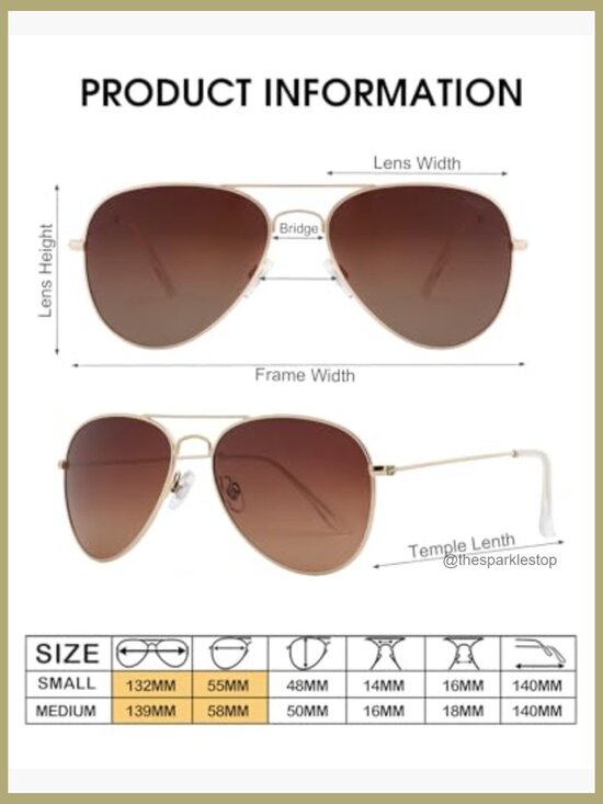 Polarized Aviator Sunglasses with UV400 Protection, Lightweight Metal Frame main image 5